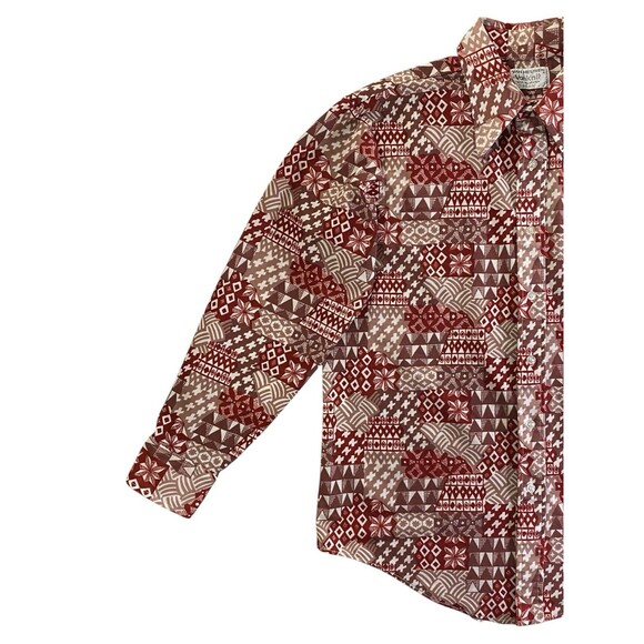 Van Heusen Shirt Mens L Long Sleeve Soft Suede Button Up Pockets Brown Collared - Picture 9 of 9